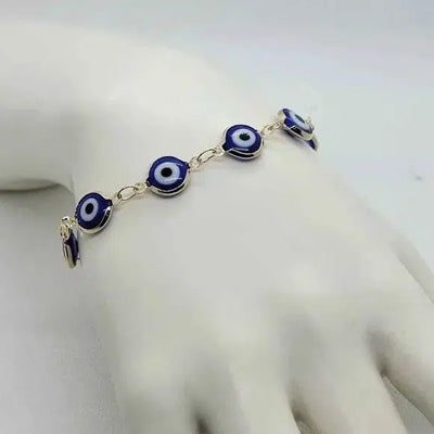 Brand New Brazilian 18k Gold Filled Blue Evil Eye Bracelet