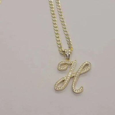 Brand New Sterling Silver 925 Letter H Necklace