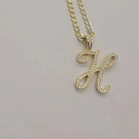 Brand New Sterling Silver 925 Letter H Necklace