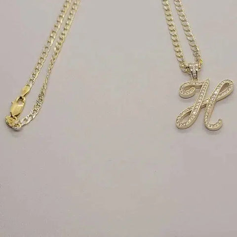 Brand New Sterling Silver 925 Letter H Necklace