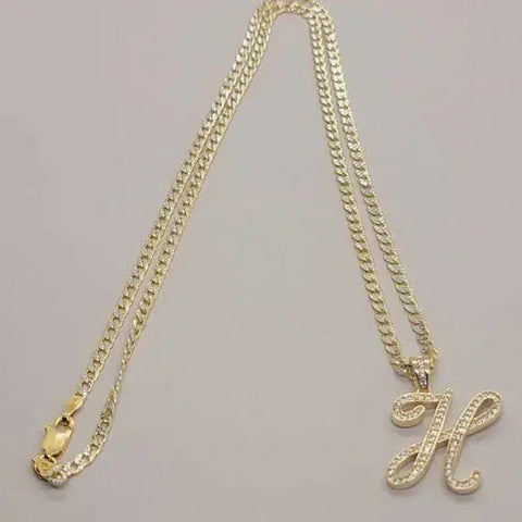 Brand New Sterling Silver 925 Letter H Necklace