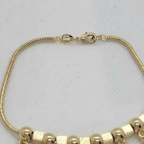 Brand New Brazilian 18k Gold Filled Multi Charms Bracelet